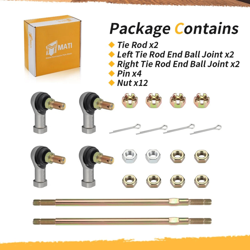 2X Tie Rod End Kit for Honda FourTrax TRX200SX 2x4 (1986–1988) 53521-HB3-000