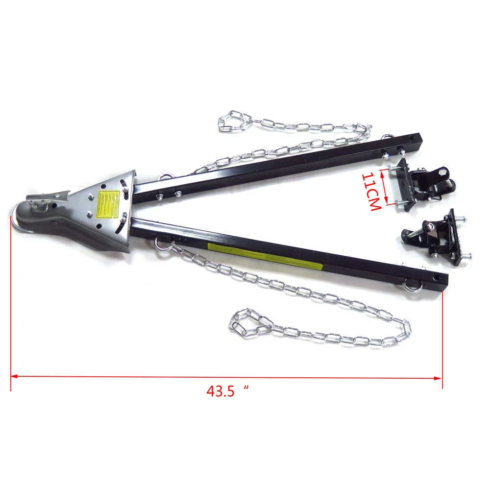 5000 lb Adjustable Tow Bar for Truck Trailer Car (Tow Bar with Chain)
