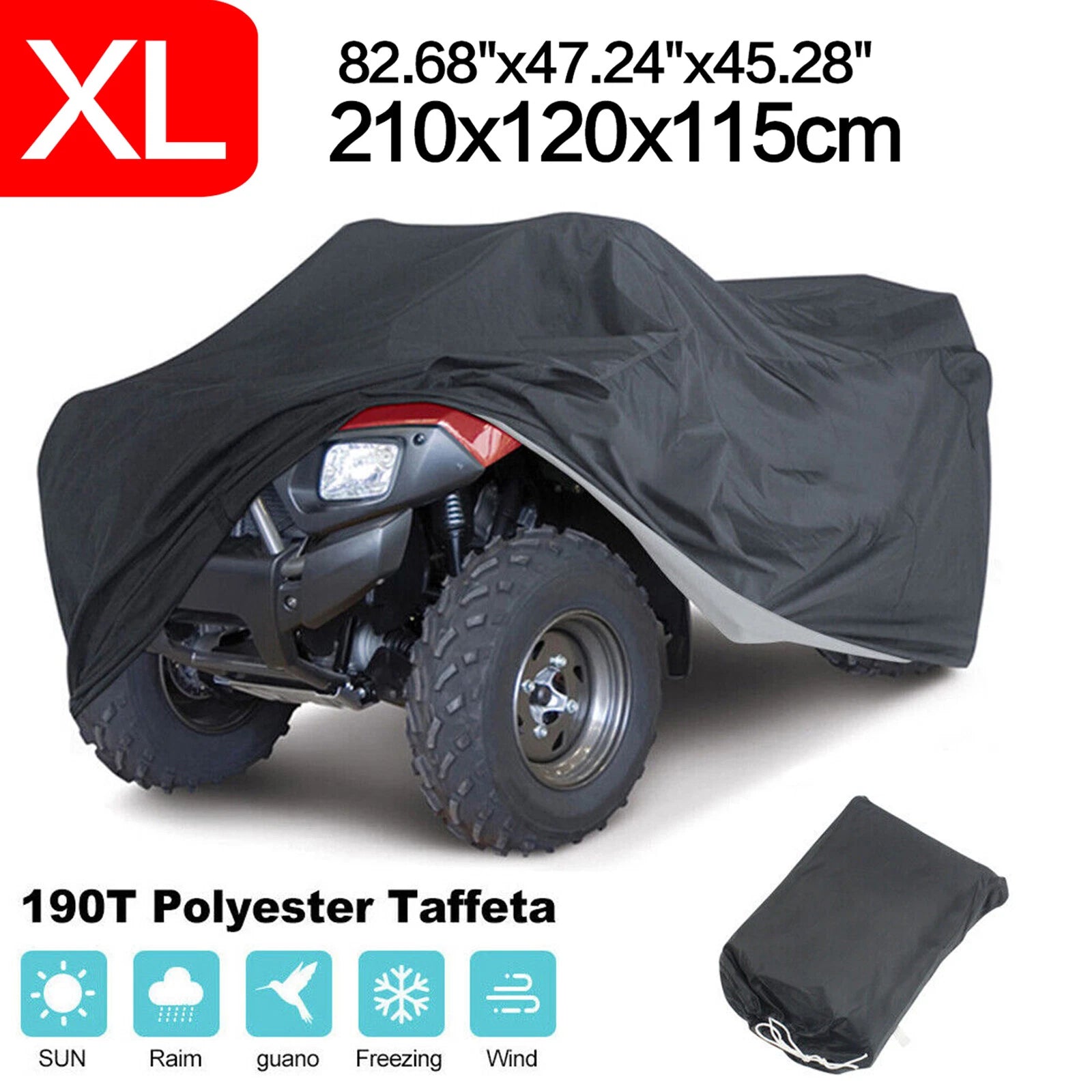 Universal XL ATV Cover Waterproof UV Rain Dust Resistant (All Weather)