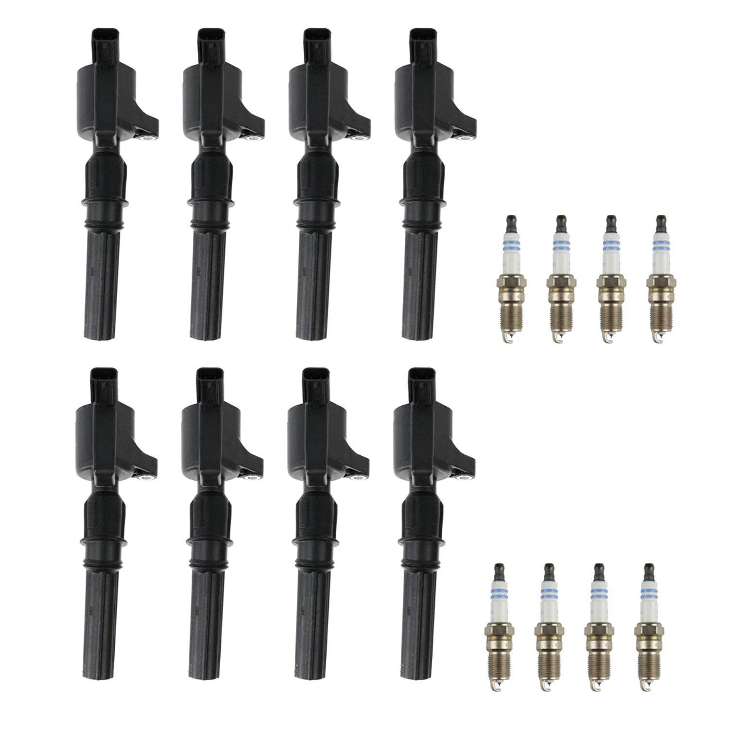 Set of 8 Ignition Coils & 8 Iridium Spark Plugs for Ford Lincoln