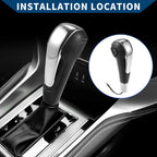 Automatic Gear Shift Knob for Chevrolet Aveo (2011–2017) Faux Leather Silver