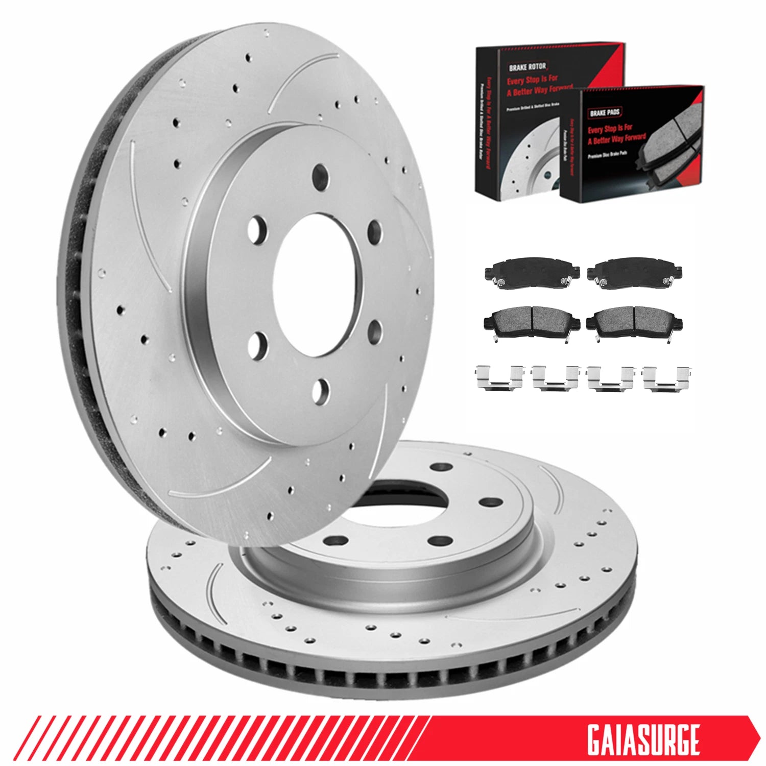Rear Disc Brake Rotors & Ceramic Pads for Chevy Traverse GMC Acadia (2009–2017)