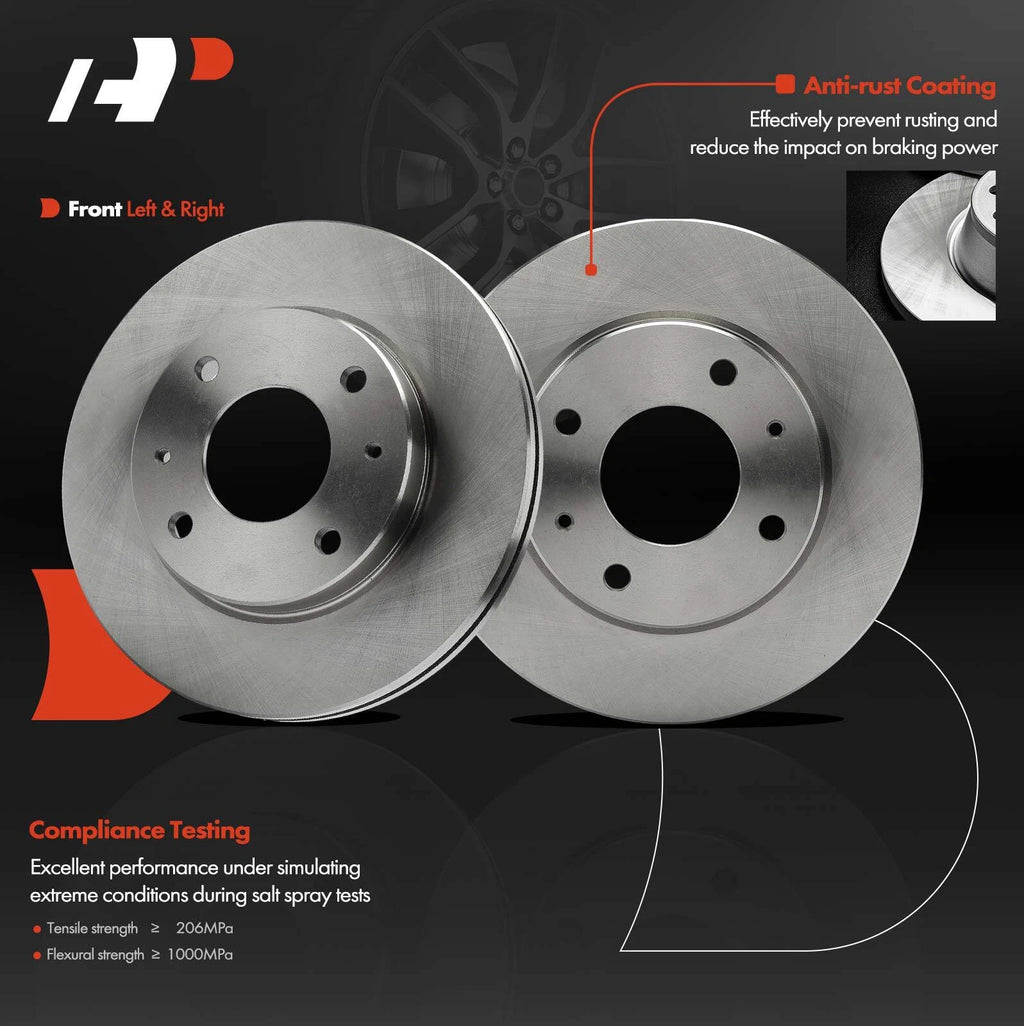 Front Disc Brake Rotor & Ceramic Pads for Kia Optima (2001-2002)