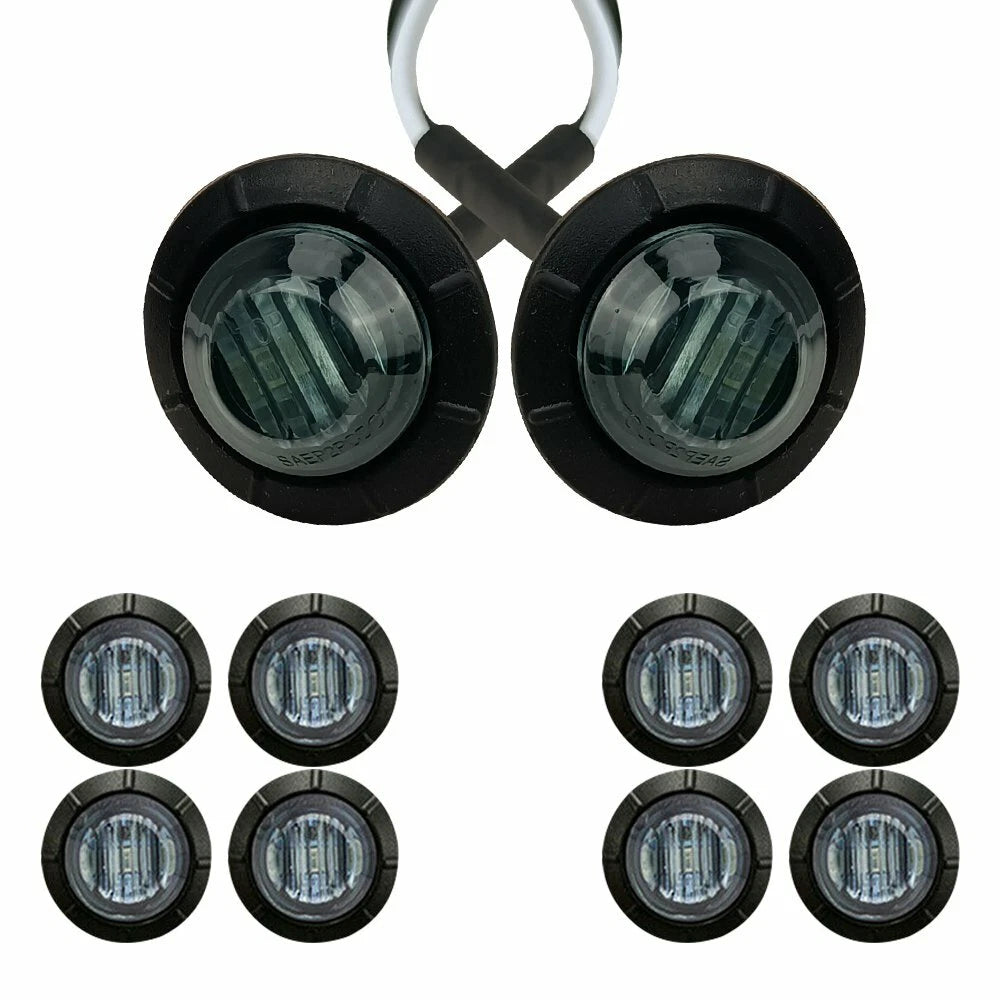10X LED Side Marker Lights for Truck Trailer (Round)