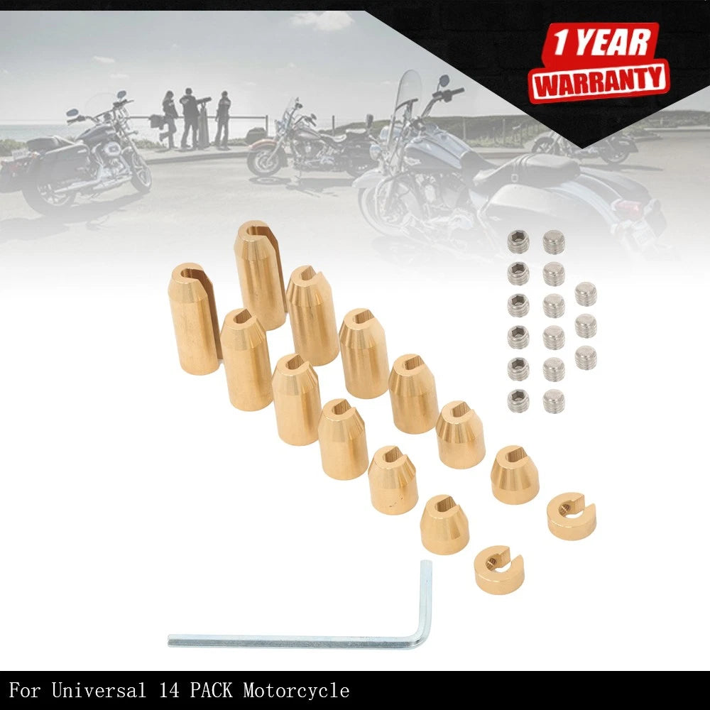 14 Pack Brass Wheel Spoke Balance Weights for Motorcycle