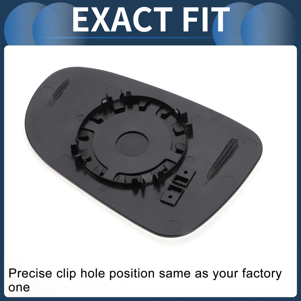 Right White Mirror Glass for Volkswagen Sharan (2010–2020) & Seat (2010–2020)