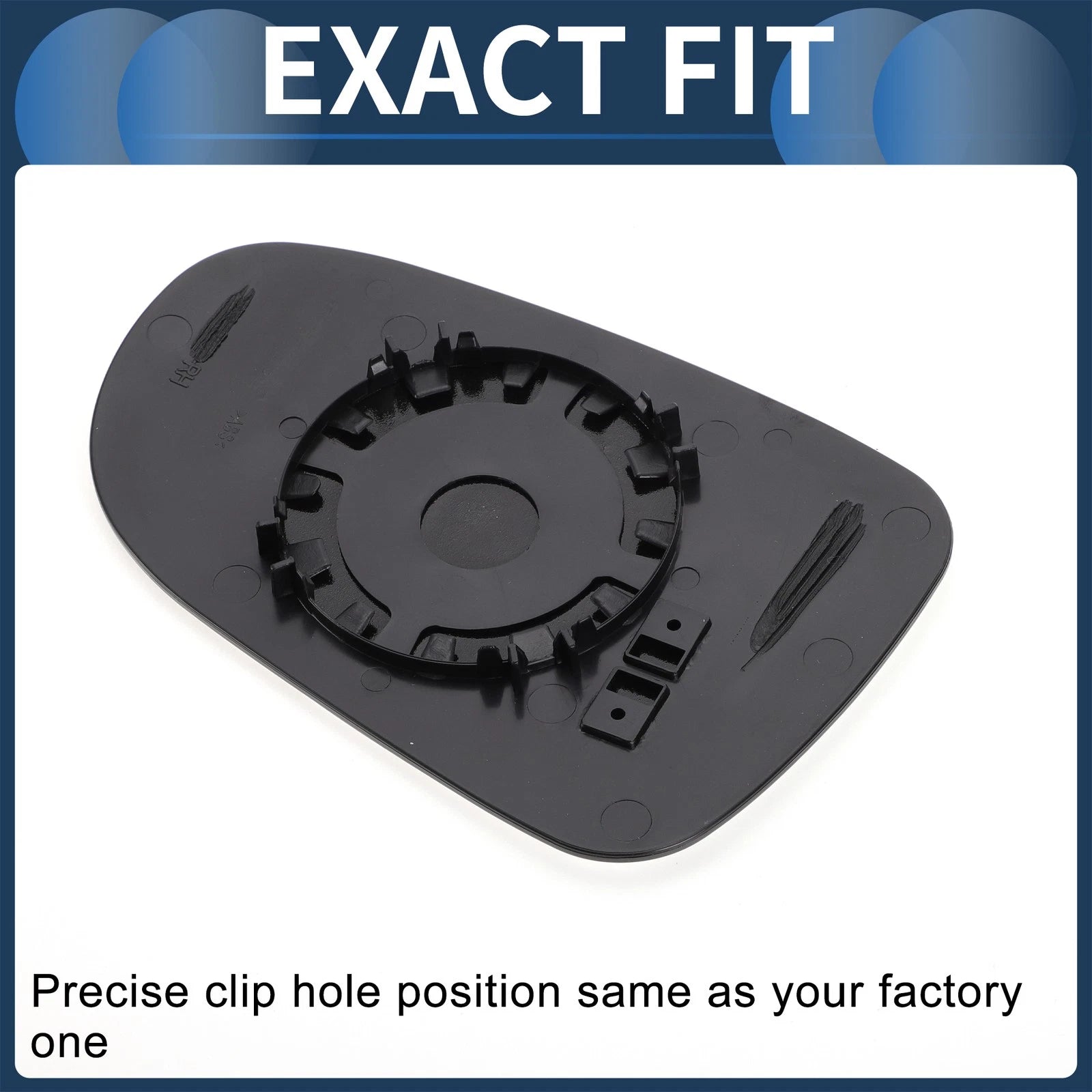 Right White Mirror Glass for Volkswagen Sharan (2010–2020) & Seat (2010–2020)