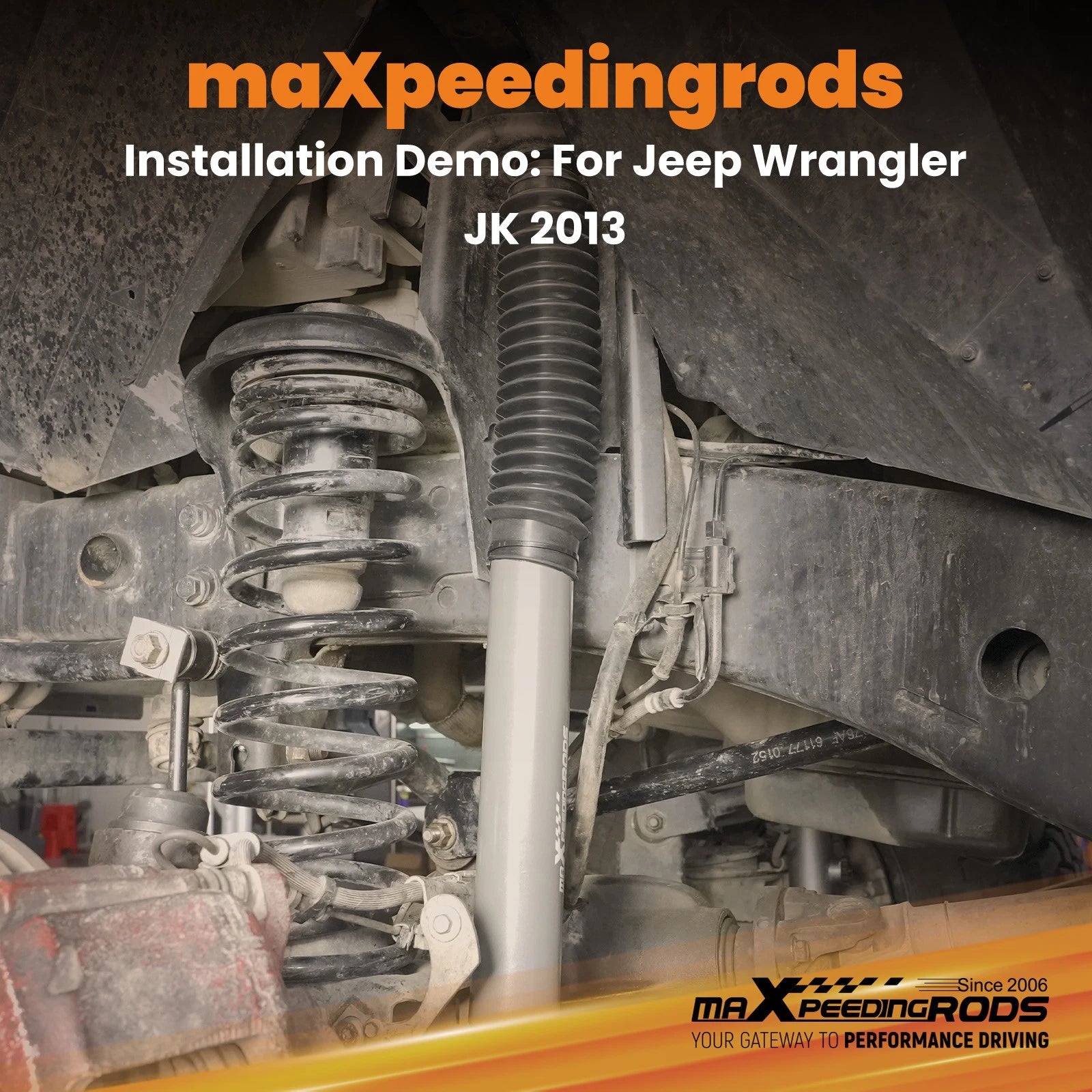 Twin-Tube Nitrogen Shock Absorbers for Jeep Wrangler JK Unlimited (2007–2018)