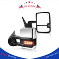 Chrome Power Heated Tow Mirrors with Dynamic LED Signal for GMC Sierra 1500 (2007–2013)