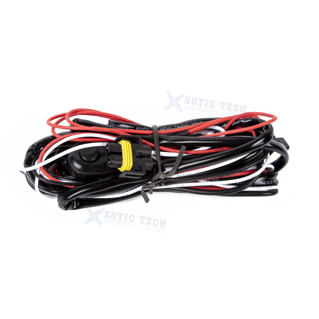 LED Work Light Bar Wire Harness for H11/H8 Bulbs (12V 40A, 2011-2015)