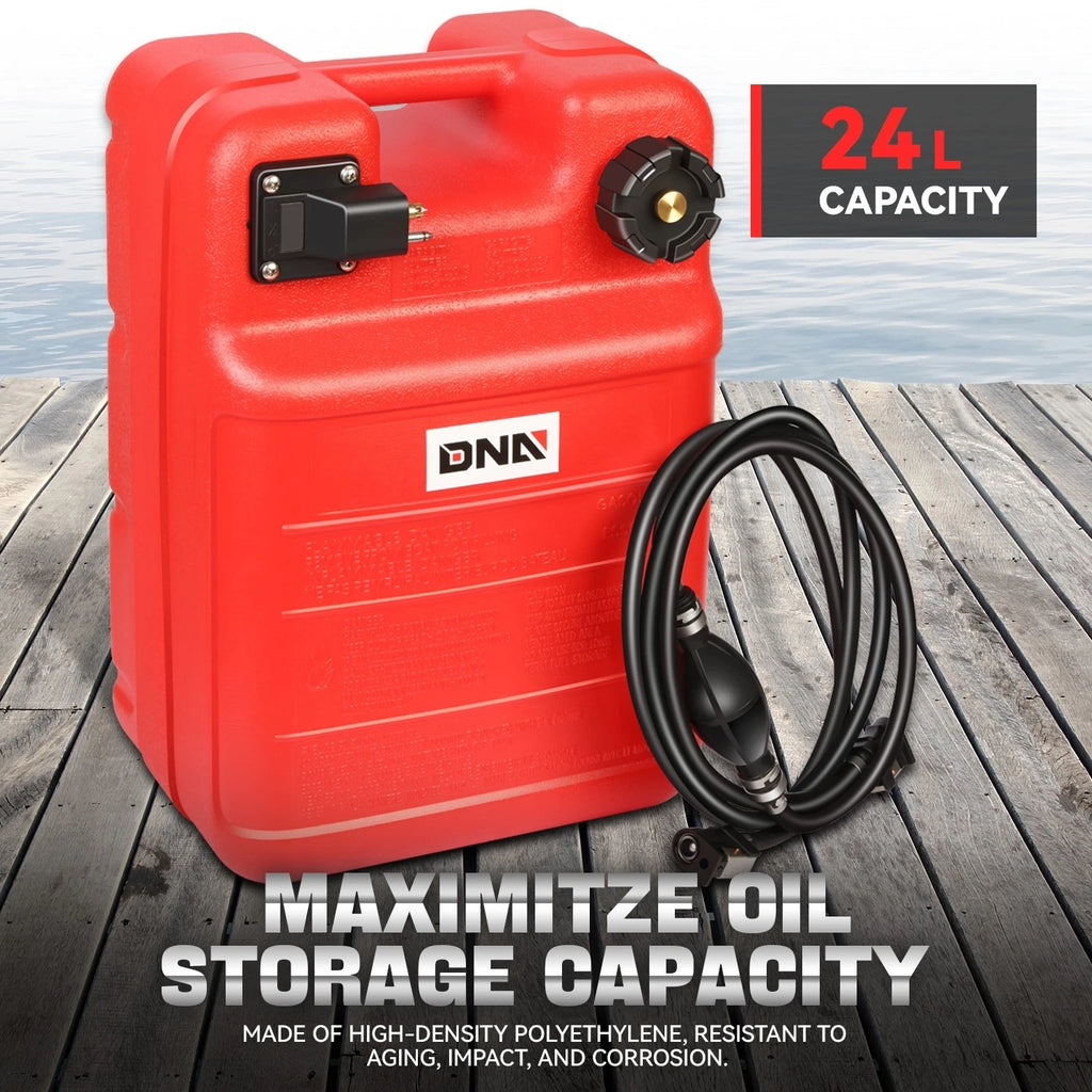 6.3 Gallon Portable Gasoline Diesel Fuel Tank for Marine Boat Motor