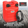 6.3 Gallon Portable Gasoline Diesel Fuel Tank for Marine Boat Motor