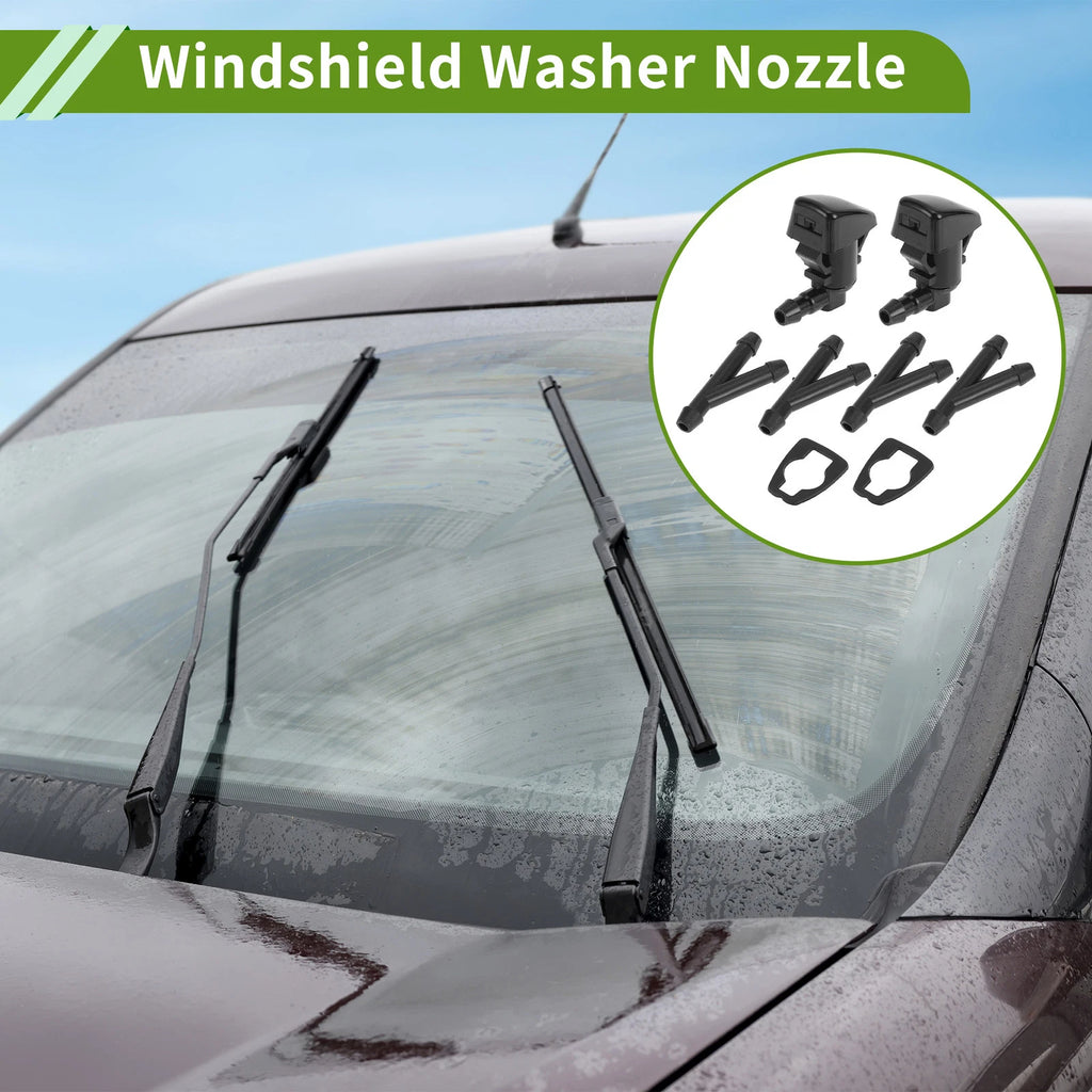 Windshield Washer Nozzle Set with Hose Connector for Ford (2008–2011)