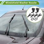 Windshield Washer Nozzle Set with Hose Connector for Ford (2008–2011)