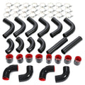 12Pcs 2.5" Turbo Aluminum Intercooler Piping Kit with T-Bolt Clamps