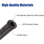 6AN 8AN 10AN Nylon Braided CPE Oil Gas Fuel Line Hose End Fitting Kit