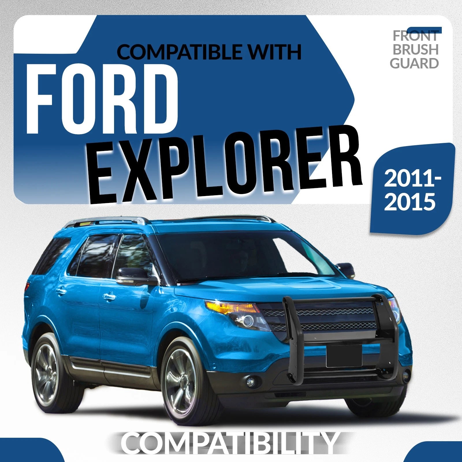 Bull Bar Front Grille Brush Push Bumper Guard for Ford Explorer (2011–2015)