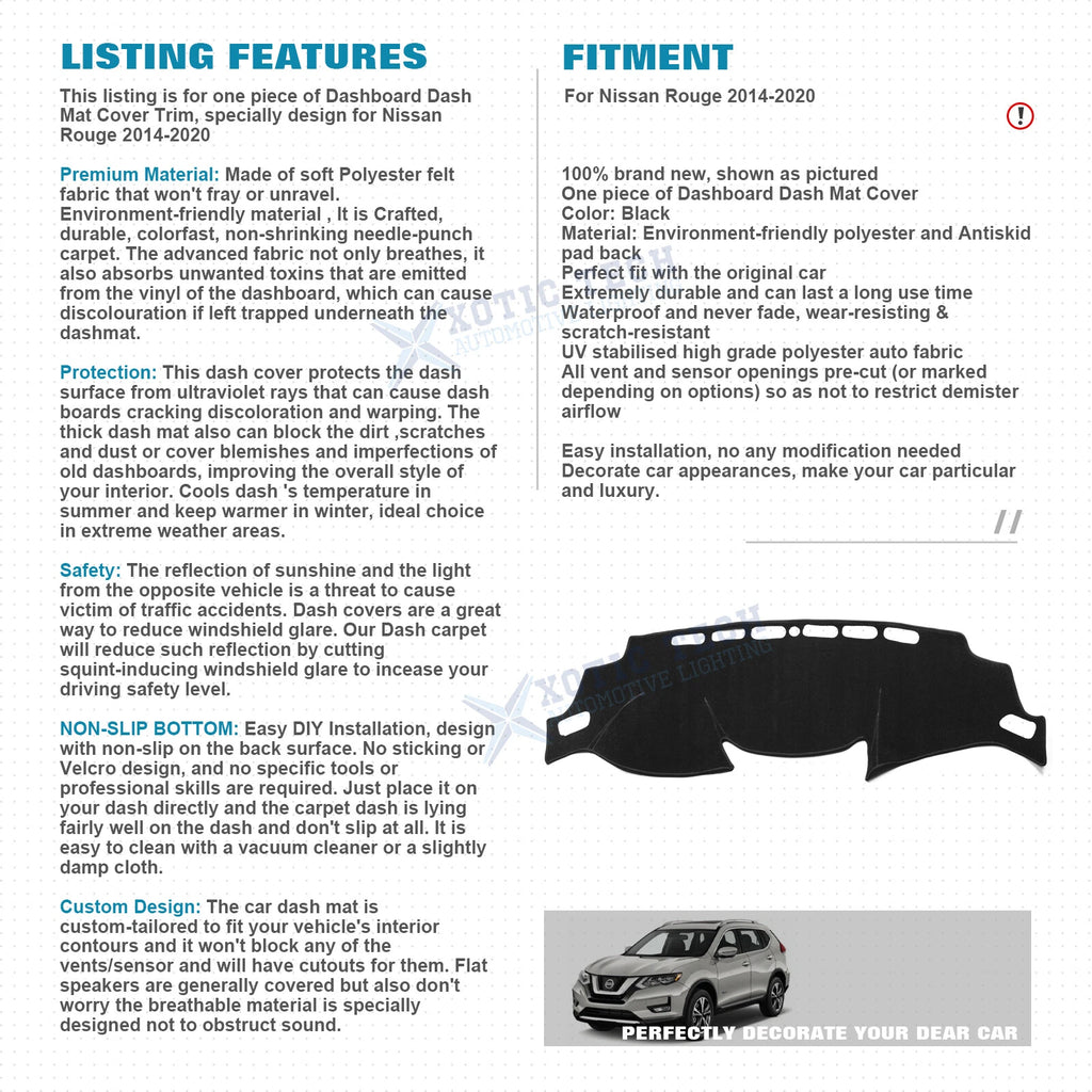 Dashmat Sun Glare Protector for Nissan Rogue (2014-2020)