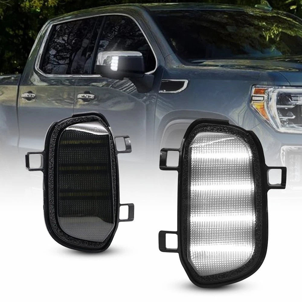 LED Side Mirror Light Puddle for Chevy GMC Silverado Sierra 1500 (2019–2021)