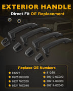 Set of 4 Exterior Door Handles for Toyota Sequoia Tundra (2007–2021)