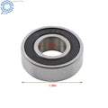 Set of 10 Ball Bearings 6202-2RS for Motors (15x35x11mm, Double Rubber Seal)