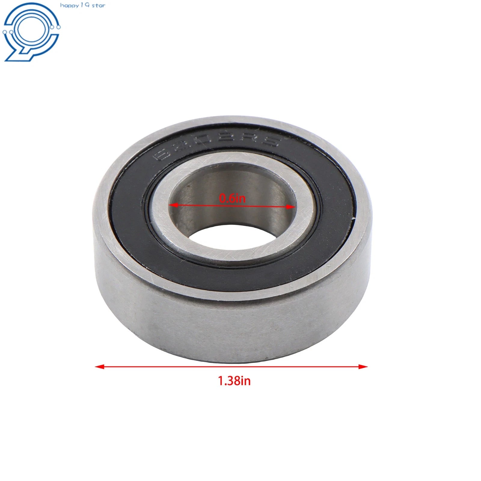 Set of 10 Ball Bearings 6202-2RS for Motors (15x35x11mm, Double Rubber Seal)