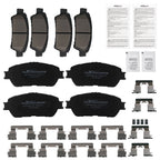 8pcs Ceramic Brake Pads Set for Toyota Sienna (2004–2010) w/Hardwares