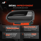 Rear Right Black Interior Door Handle for Kia Rio (2002–2005)