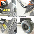 Isuzu 4WD 4x4 Off-Road Mud Flaps Splash Guards  Black Rubber
