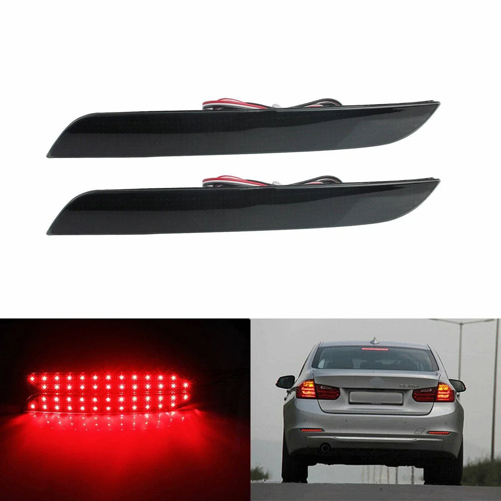Smoke Rear Bumper Reflector Tail Lights for BMW F32 F33 4-Series (2012–2016)