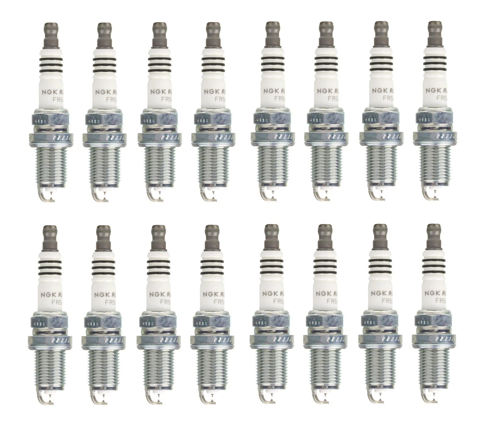 Set of 16 NGK Ruthenium HX Spark Plugs (Gap 0.044) for