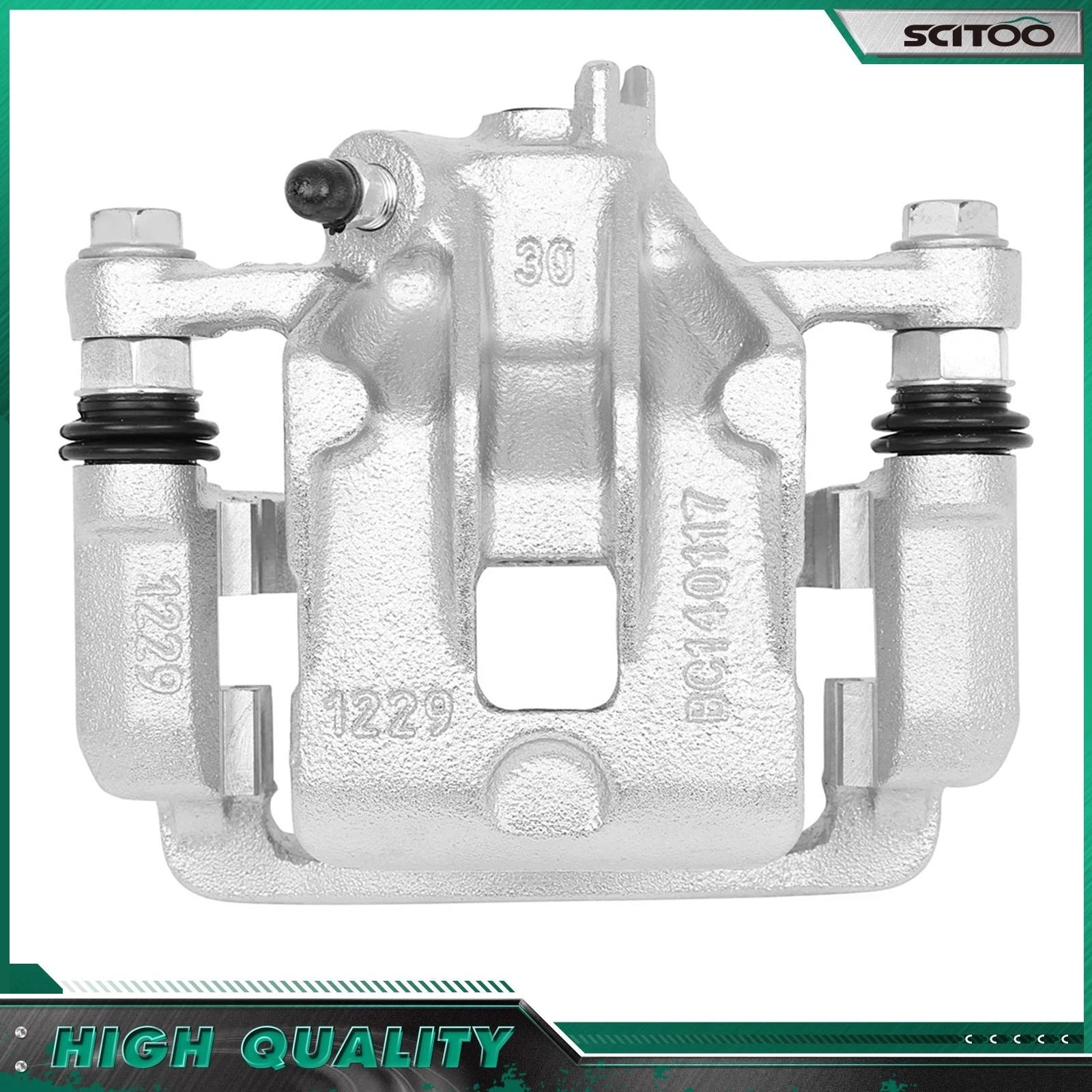 Rear Left Brake Caliper w/Bracket & Ceramic Pads for Kia Soul (2010–2013)