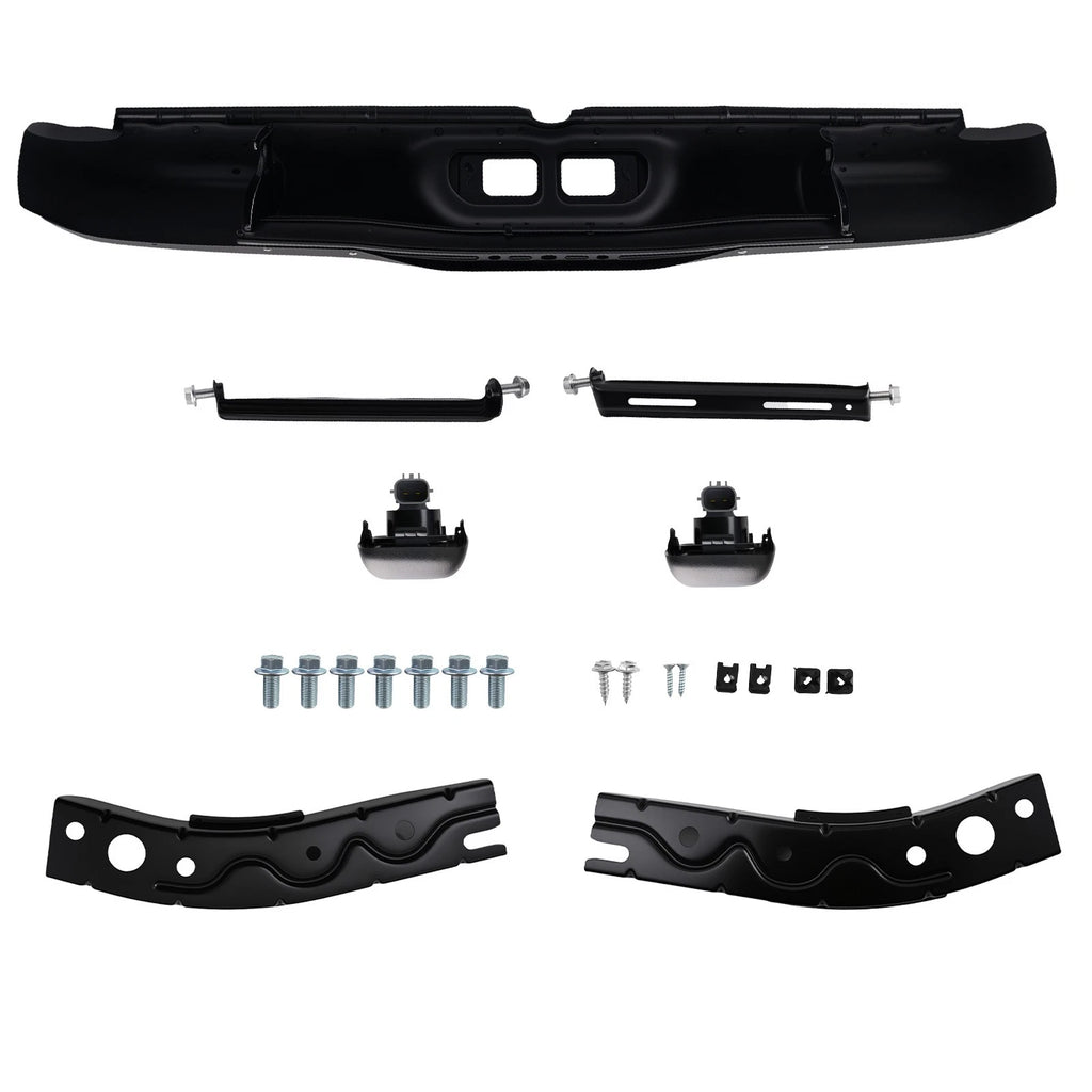 Black Steel Rear Bumper for Toyota Tundra (2000–2006) 521590C010 Bolt-On