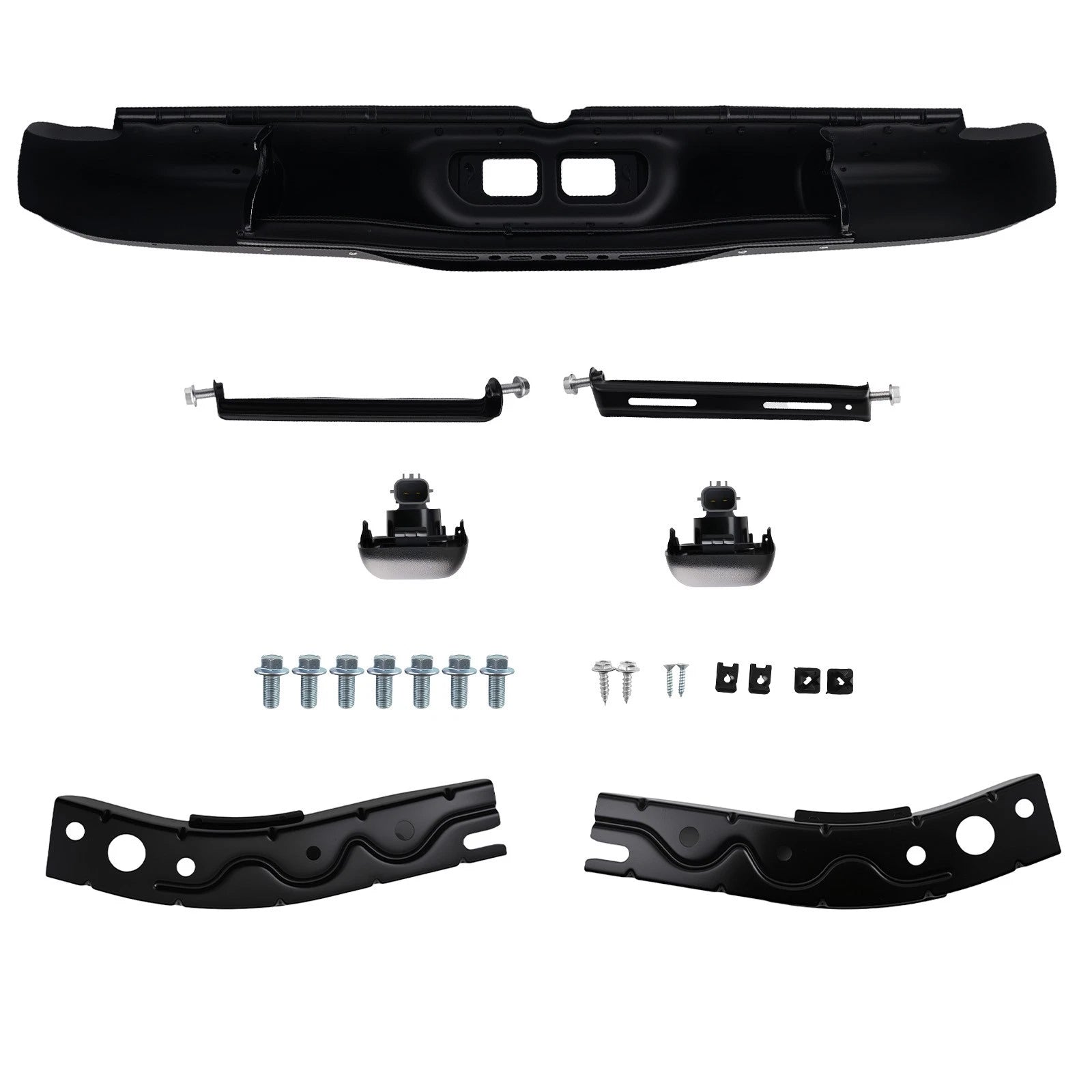 Black Steel Rear Bumper for Toyota Tundra (2000–2006) 521590C010 Bolt-On