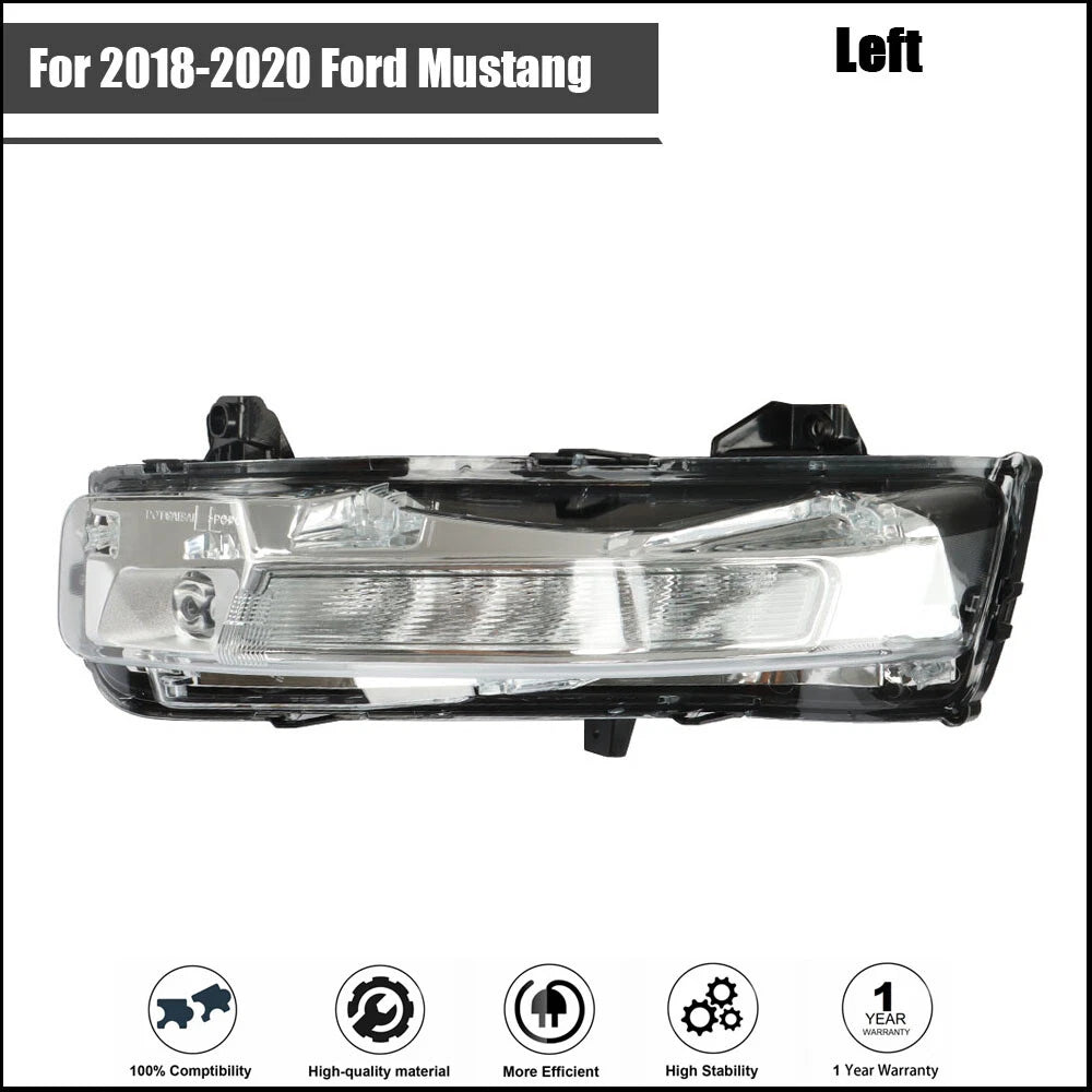 LH Chrome LED Fog Light for Ford Mustang (2018–2020)
