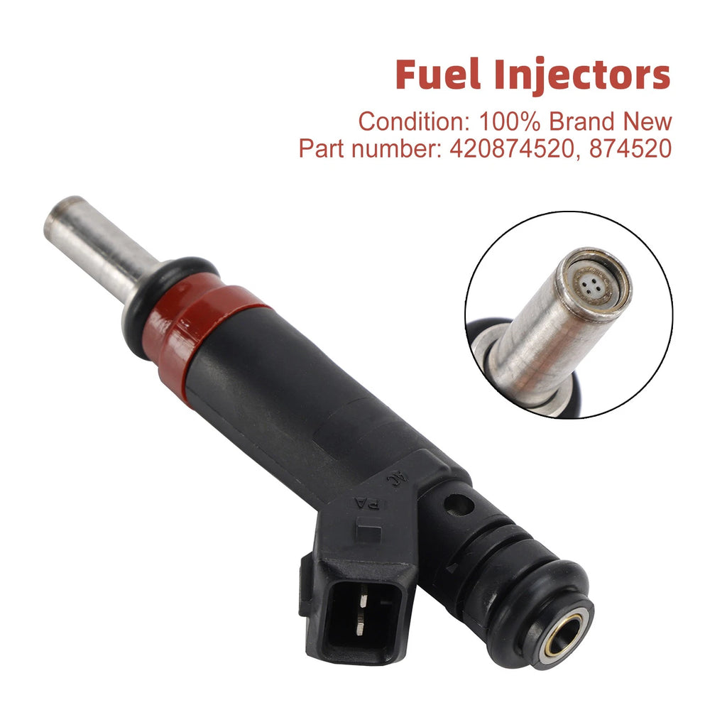 Set of 4 Fuel Injectors 420874520 for Sea-Doo GTX 4 TEC (2003–2008)