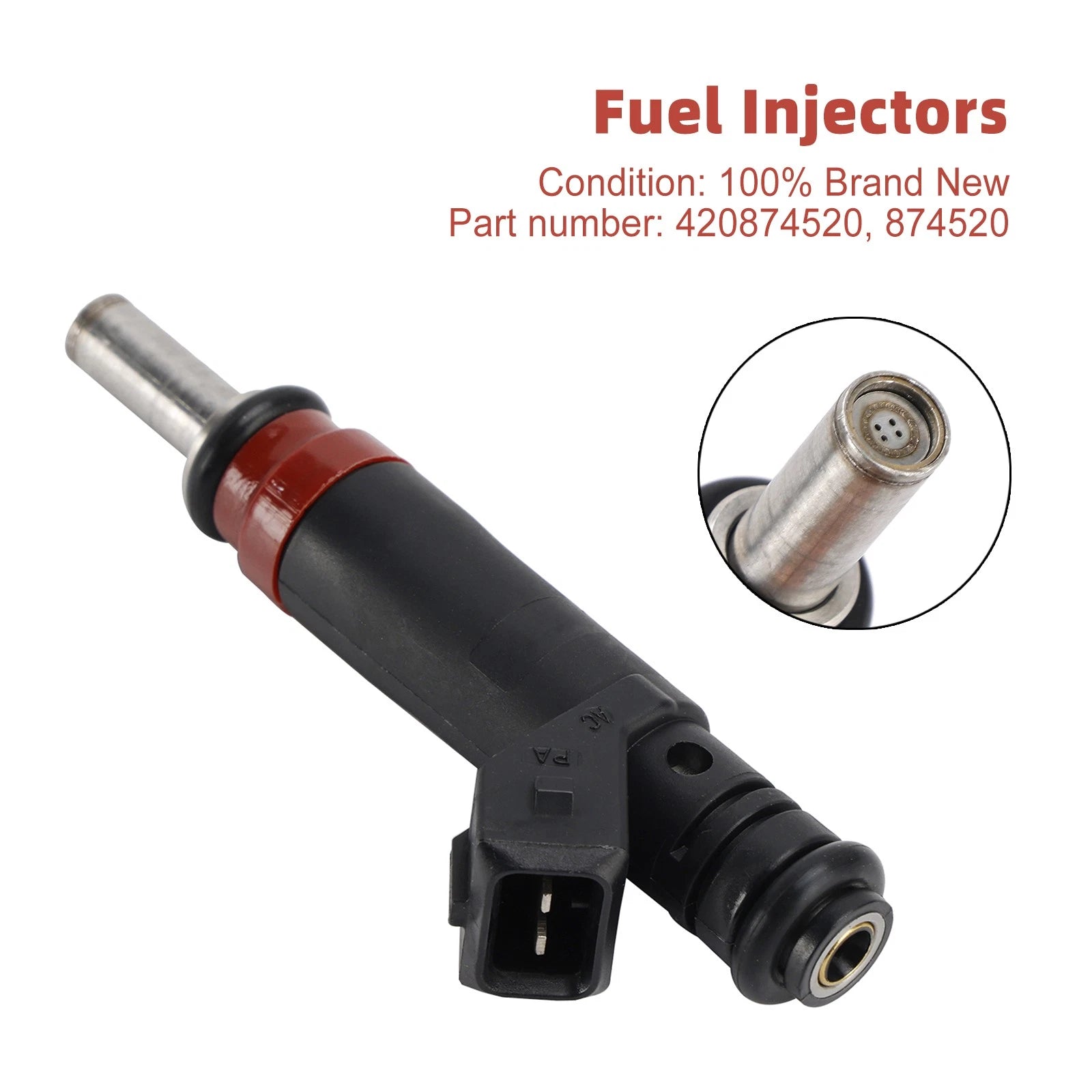 Set of 4 Fuel Injectors 420874520 for Sea-Doo GTX 4 TEC (2003–2008)