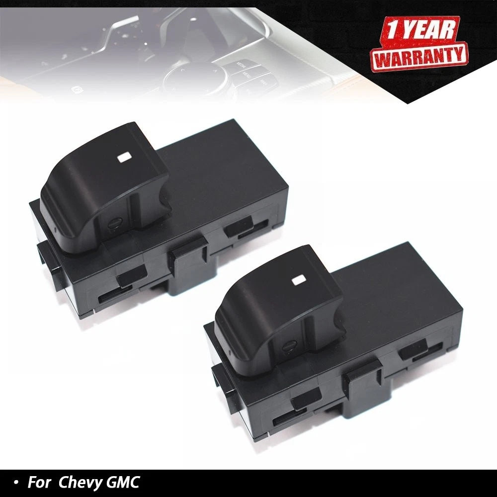 Set of 2 Power Window Switches for Chevy GMC (Rear Driver & Passenger)