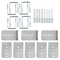 Set of 8 Galvanized L-Type Boat Trailer Bunk Brackets for Crossmember