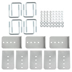 Set of 8 Galvanized L-Type Boat Trailer Bunk Brackets for Crossmember