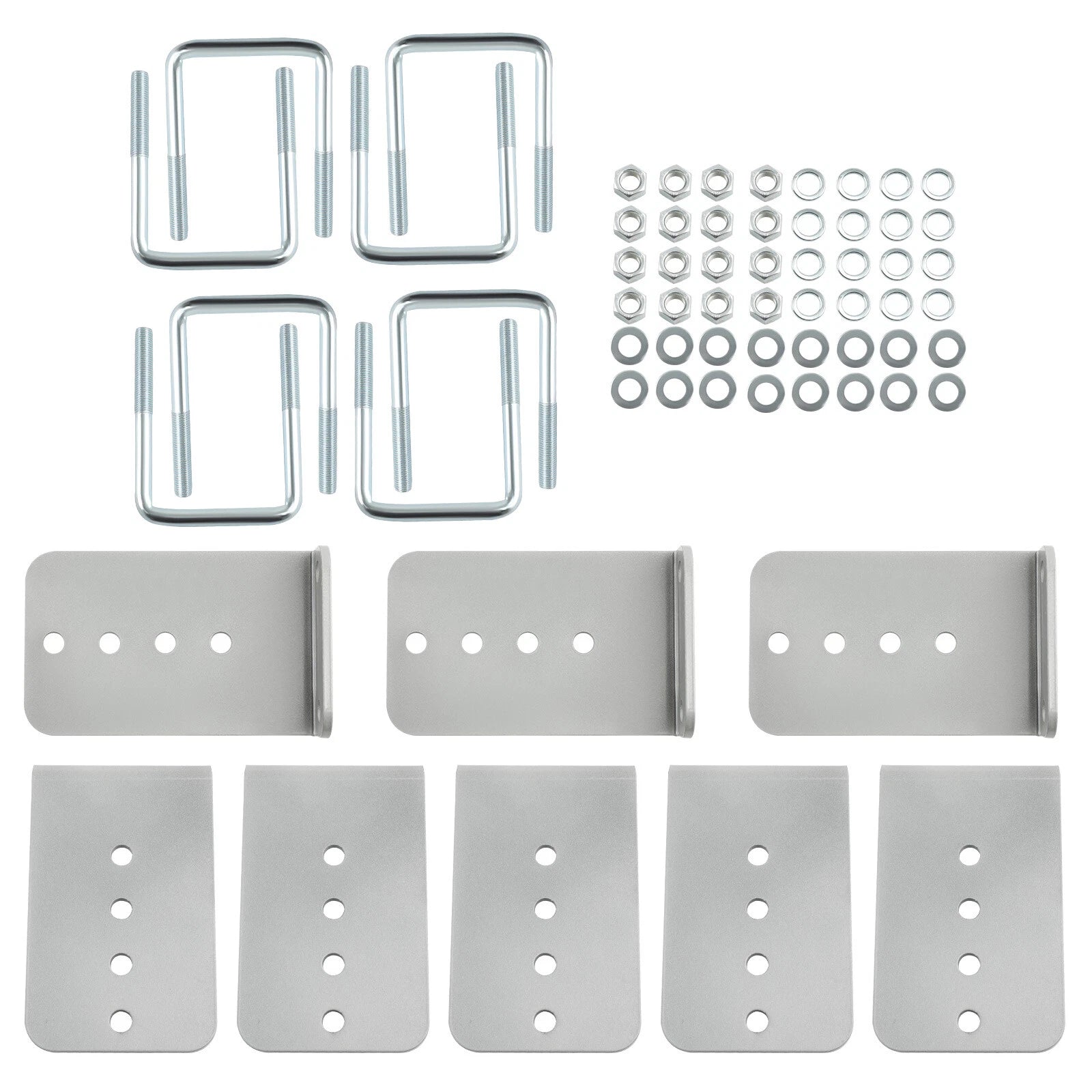 Set of 8 Galvanized L-Type Boat Trailer Bunk Brackets for Crossmember
