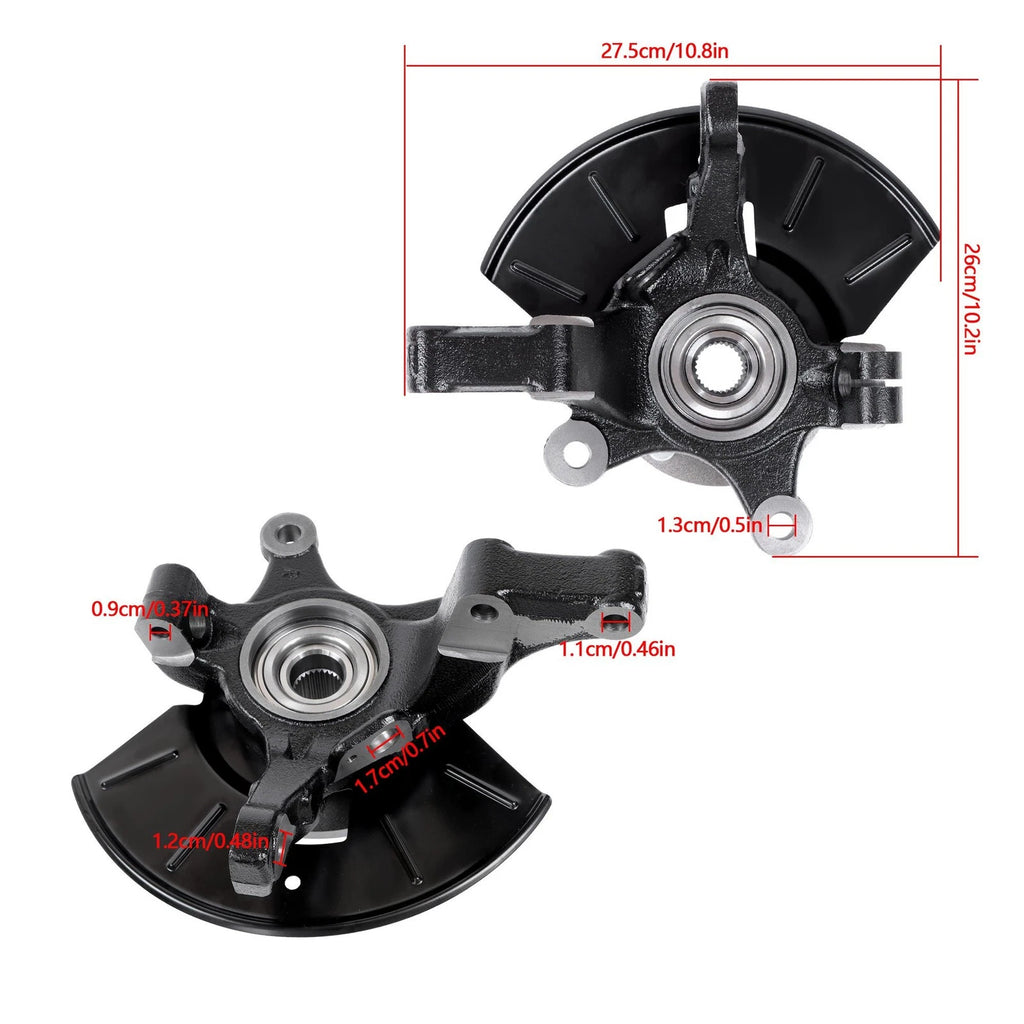 Front Knuckle & Wheel Hub Bearing for Mercury Mariner (2005â2011)