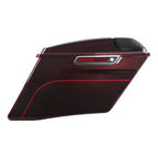 4" Stretched Saddlebags for Harley Street Glide (2014–Present) Mysterious Red Sunglo