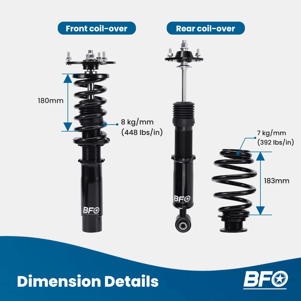 Coilovers Lowering Kit for BMW E46 3-Series (1999–2005) RWD Shocks Struts
