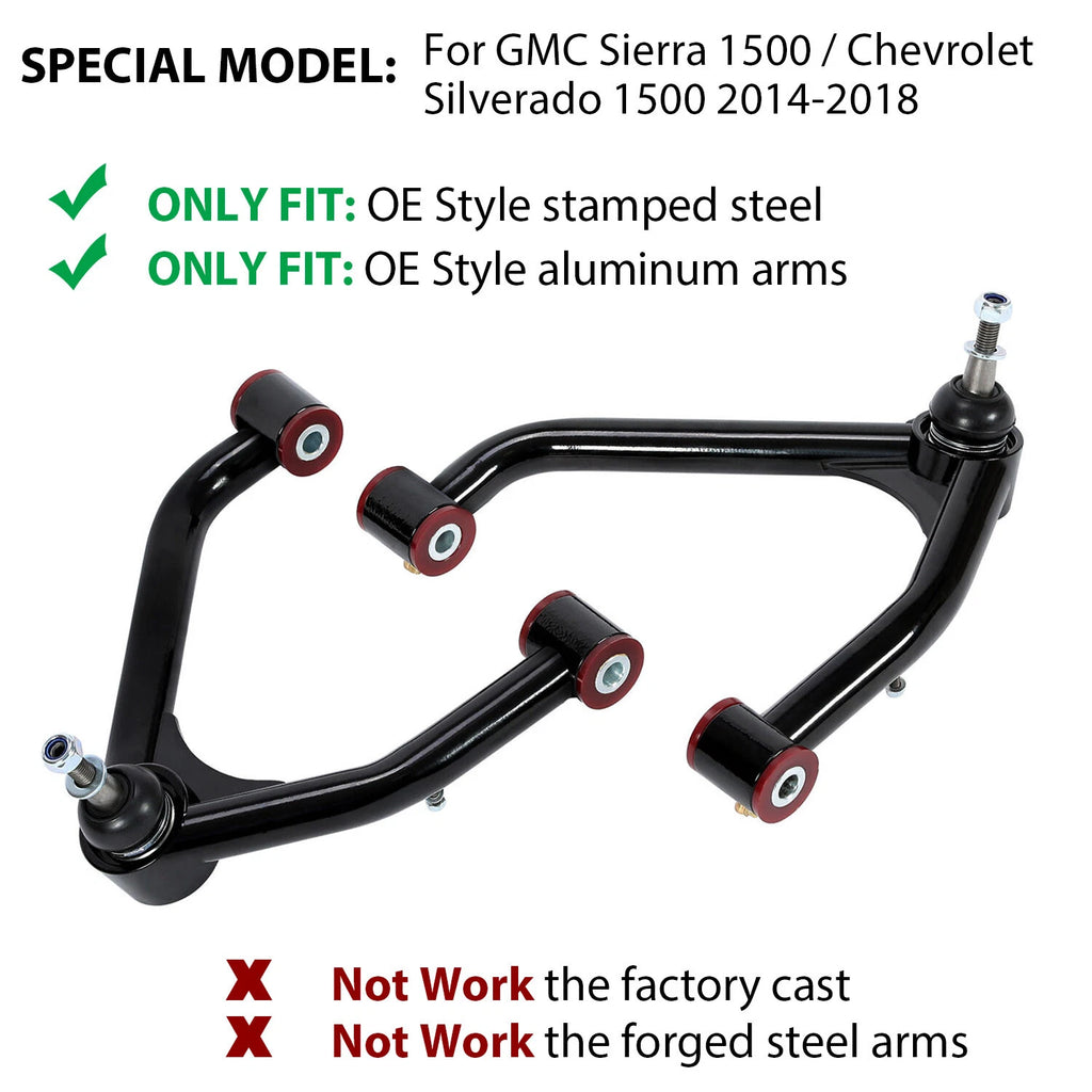 2-4'' Upper Control Arm Lift Kits for Chevy Silverado GMC 1500 (2014–2018)