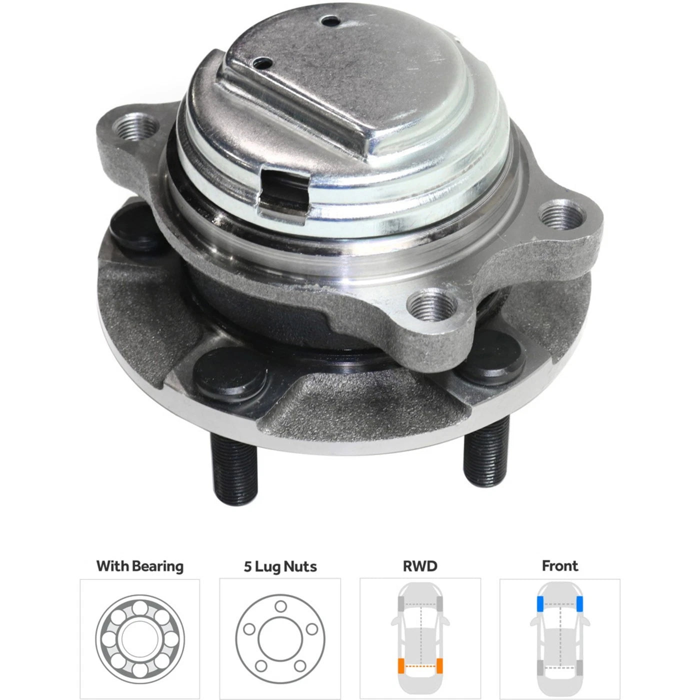 Wheel Hubs for Infiniti G37 (2008–2013) with Bearing 4-Wheel ABS RWD