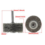 Stainless Steel Wire Wheel Brush for Die Grinder Drill (1/4 Shank)