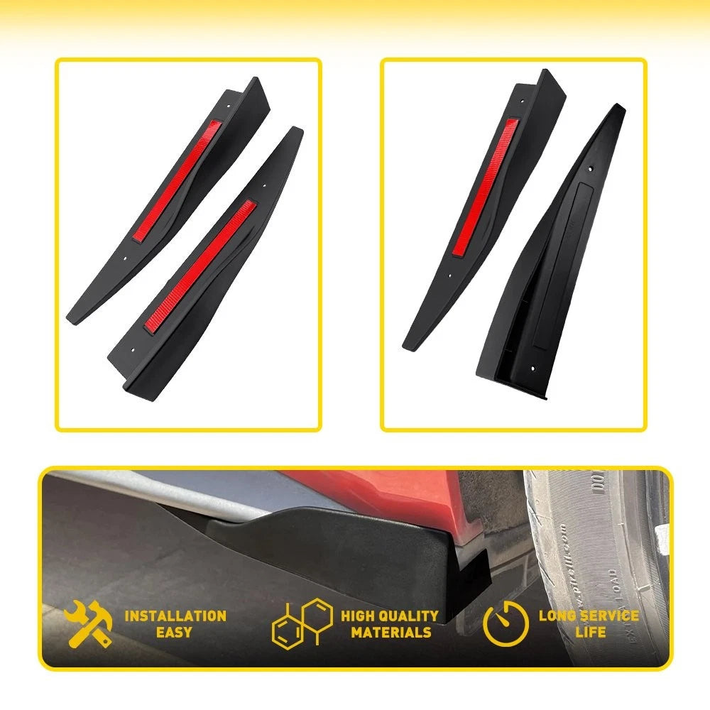 2PC Roush Side Skirts for Ford Mustang (2015–2023) - Matte Black with Winglet
