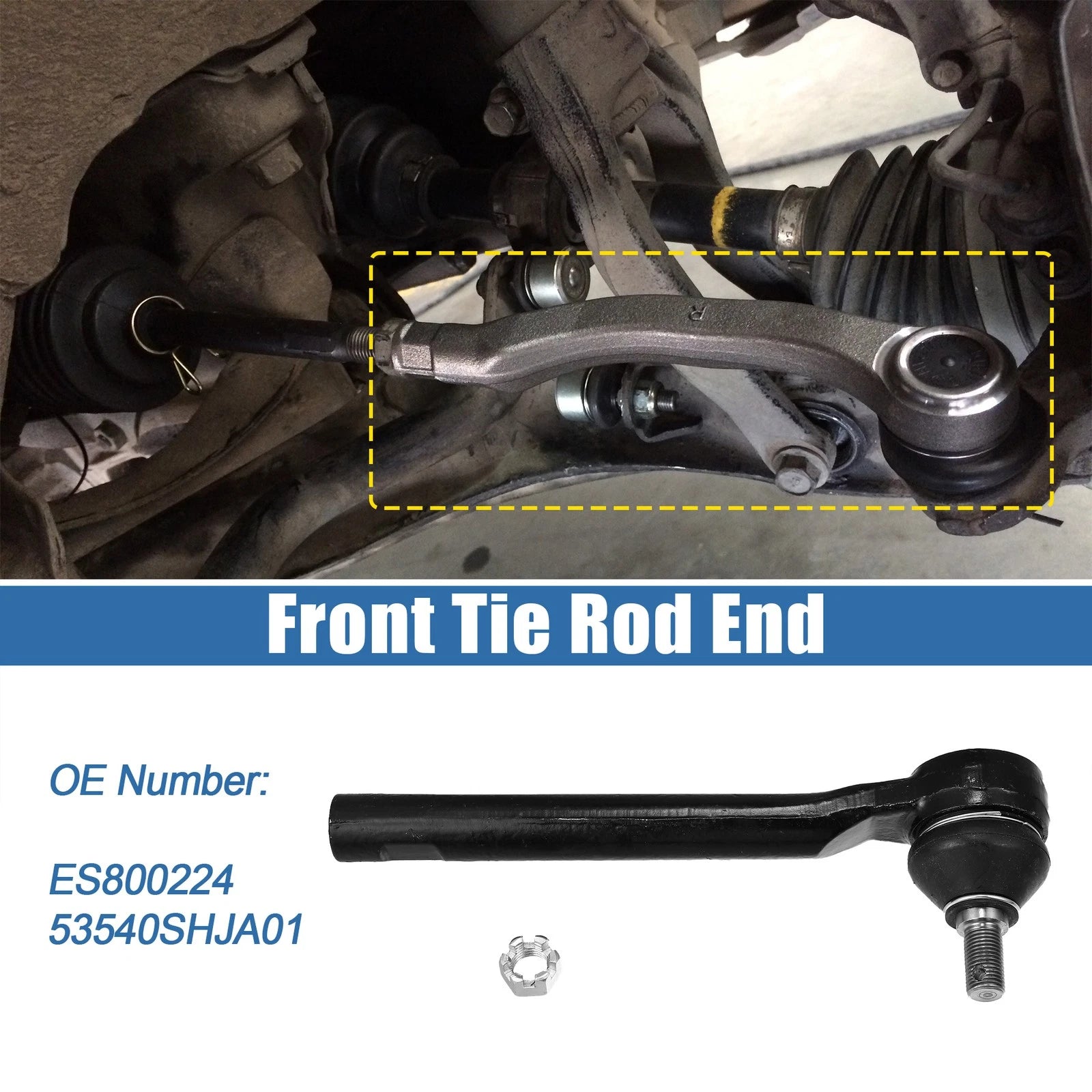 2pcs Front Tie Rod Ends ES800224 for Honda Odyssey 