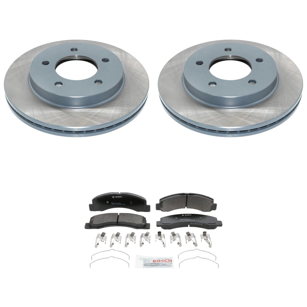 Set of 2 Front Rotors & Brake Pads for Ford F-150 4WD (2015–2020)